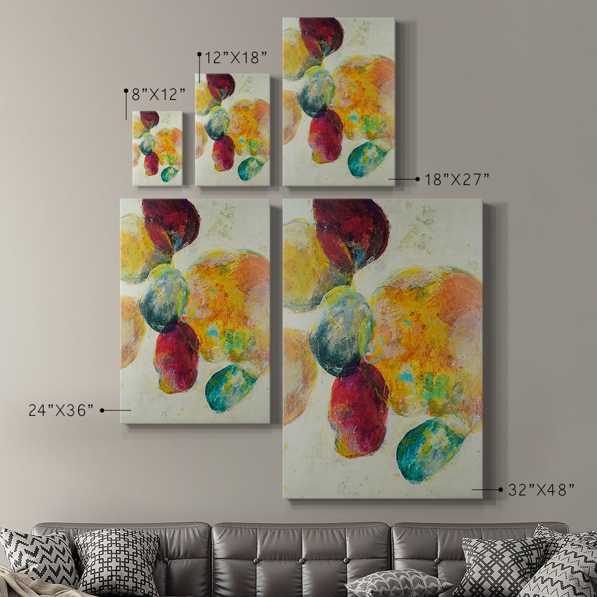 Earthy Fragments I Premium Gallery Wrapped Canvas - Ready to Hang