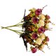 thumbnail image 3 of Ramo de rosas de cristal artificial Ceremonia de banquete de boda Decoración floral de tela de seda rosa falsa, Cameo Brown Noticed HA6935-04B, 3 of 6