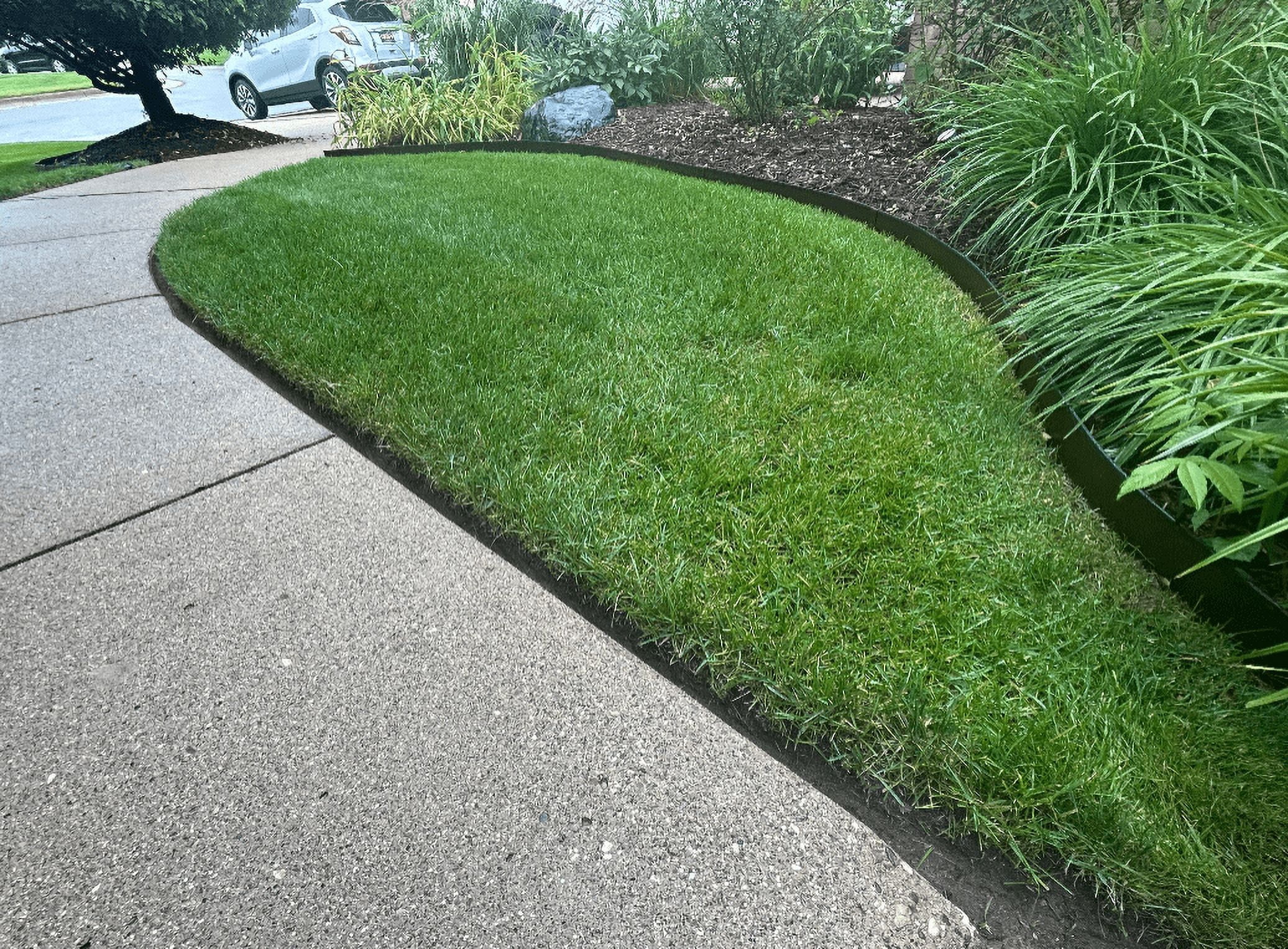 EdgePro Cor-Ten Steel Hammer-in Landscape Edging - Durable, Rustic Garden Border, 6 40" x 8" sections, 20 Total Feet
