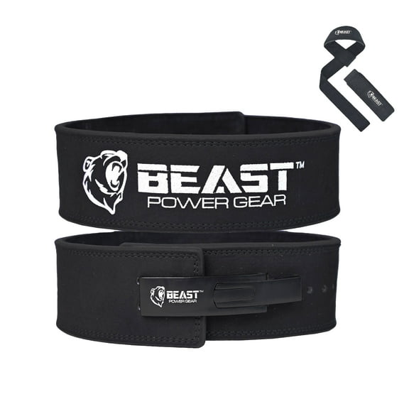 Weight Lifting Belt with Free Strap - 10MM Lever Belt - Weightlifting, Powerlifting, Deadlifts, Squats Men Women
