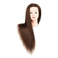 thumbnail image 2 of Manikin head hair doll Head Display Makeup Doll for Cutting Braiding Practice Makeup Exercises Hair Curling Winding .Head Hairdresser Training Dark Brown, 2 of 5