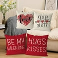 thumbnail image 5 of Valentines Day Pillow Covers 20x20 Inch Set of 4 XOXO Love Hearts Throw Pillowcase Cushion Case Farmhouse Sofa Home Decorations Wedding Anniversary Decor, 5 of 6