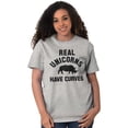 thumbnail image 5 of Real Unicorns Have Curves Rhinoceros Women's Graphic T Shirt Tees Brisco Brands S, 5 of 5