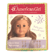 American Girl MY AG Classic Silver Doll Earrings for 18" Dolls
