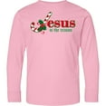 thumbnail image 3 of Inktastic Candy Cane Jesus Long Sleeve Youth T-Shirt, 3 of 5