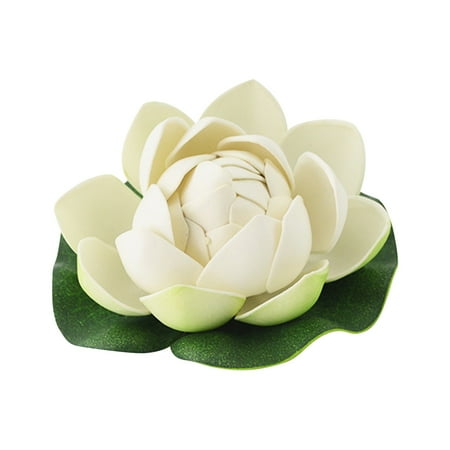 &zwnj;Lifelike Realistic Artificial Water Pond Kit Floating PU Fake Flowers and Leaves for Outdoor Pond Aquarium Fish Tank Garden Living Room Water Decor&zwnj;