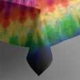 thumbnail image 5 of Colorful Tie Dye Pattern Square Tablecloth,Waterproof Square Table Cover,Wipeable Spillproof Washable Table Cover for Home Kitchen Party Decor 60"x60"(152x152cm), 5 of 6