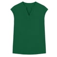 thumbnail image 6 of Edvintorg Womens Short Sleeve Tops Loose Fit Lightweight V Neck Casual Shirts Summer Clothes for Women Green XXL, 6 of 6