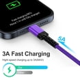 thumbnail image 2 of Type C Charger Fast Charging Cable 10ft 10 feet,3PACK HopePow Usb A to Usb C Cable 10ft Charging Cable Android Charger High Speed Phone Charger Cord Type C Fast Charging,Multi-color, 2 of 7
