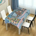 thumbnail image 6 of SKYSONIC 60"x120" Square Tablecloth with Christmas Pine Tree and Snowman Prints, Anti-Wrinkle and Smooth Table Cloth for Kitchen/Home Party Decoration, 6 of 7