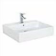 thumbnail image 2 of Simple 23.6" Wall Mounted/Vessel Bathroom Sink with Overflow Faucet Mount: 1 Hole, 2 of 2