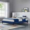 thumbnail image 5 of Harlow Full Performance Velvet Platform Bed Frame Navy, 5 of 5