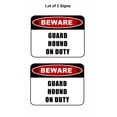 thumbnail image 1 of 2 count "Beware Guard Hound (v2) on Duty" 11.5 inch x 9 inch Laminated Dog Sign, 1 of 2