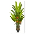 thumbnail image 2 of Nearly Natural 4.5' Plastic and Polyester Bird of Paradise Artificial Plant, Green, 2 of 4
