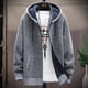 thumbnail image 4 of Zip-Up Cardigan Men's Hoodies Parka Hooded Sweatshirt Man Solid Sweater Hoodie Man Clothes Windbreaker 2024 Autumn New, 4 of 5