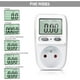 thumbnail image 3 of Medidor de energía con toma de vatímetro, medidor de consumo de energía Monitor de consumo de energía con pantalla LCD TUNC Sencillez, 3 of 5