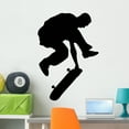 thumbnail image 1 of Skate Boarding Silhouette Wall Decal Sticker, Wallmonkeys Peel & Stick Vinyl Graphic (36 in H x 25 in W), 1 of 4