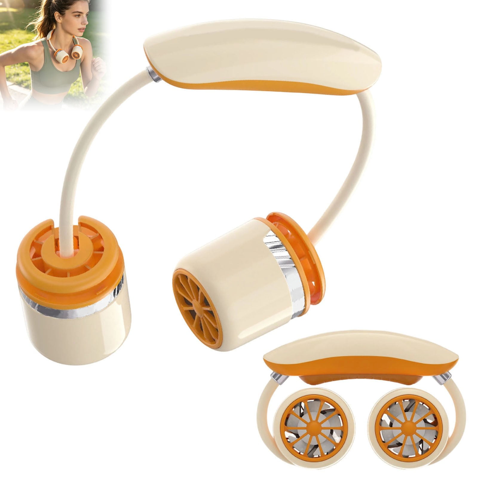 Ailezt Portable Quiet Double Headed | Personal | For Home Outdoor Travel Summer Sports Camping Work Kids
