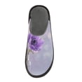 thumbnail image 3 of IAUYY Memory Foam House Slippers Suitable for Both Men and Women. Comfortable, Anti-Slip Plush Flat-Bottomed Slippers The Best Holiday Gift Purple Silver Lily, 3 of 9