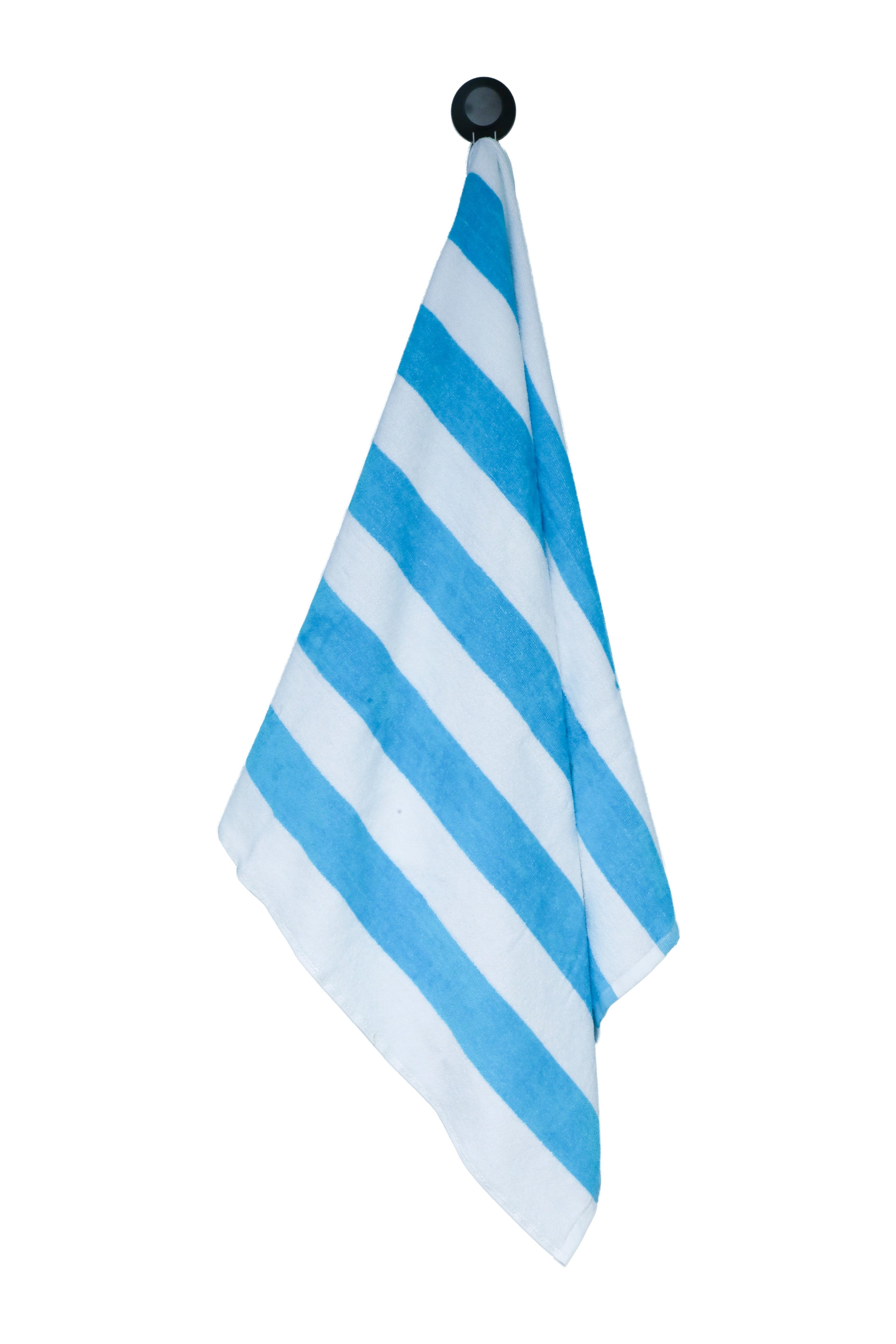 Mainstays Teal and White Cabana Stripe Beach Towel, 28 in x 58 in