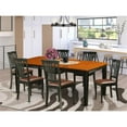 thumbnail image 2 of East West Furniture Quincy 7-piece Wood Dining Room Table Set in Black/Cherry, 2 of 6