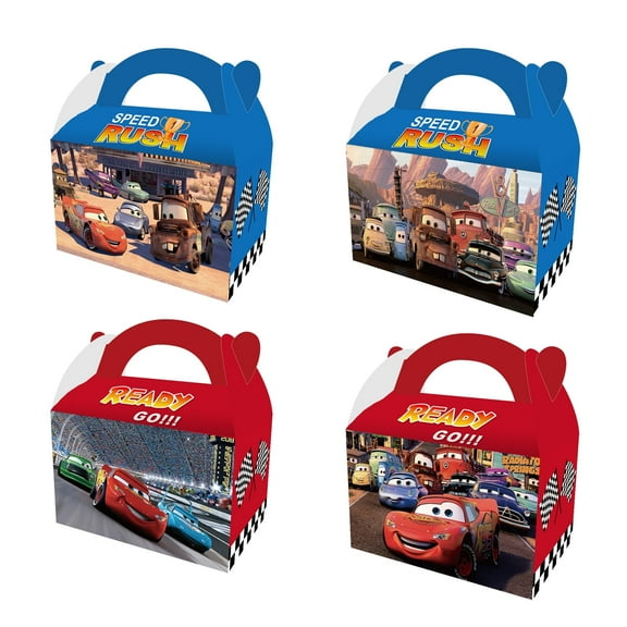 16 PCS Racing Car Party Decorations, Racing Car Party Favors Boxes Racing Car Treat Candy Boxes Birthday Party Supplies Racing Car Party Gift Bags for Boys Girls Baby Shower Party