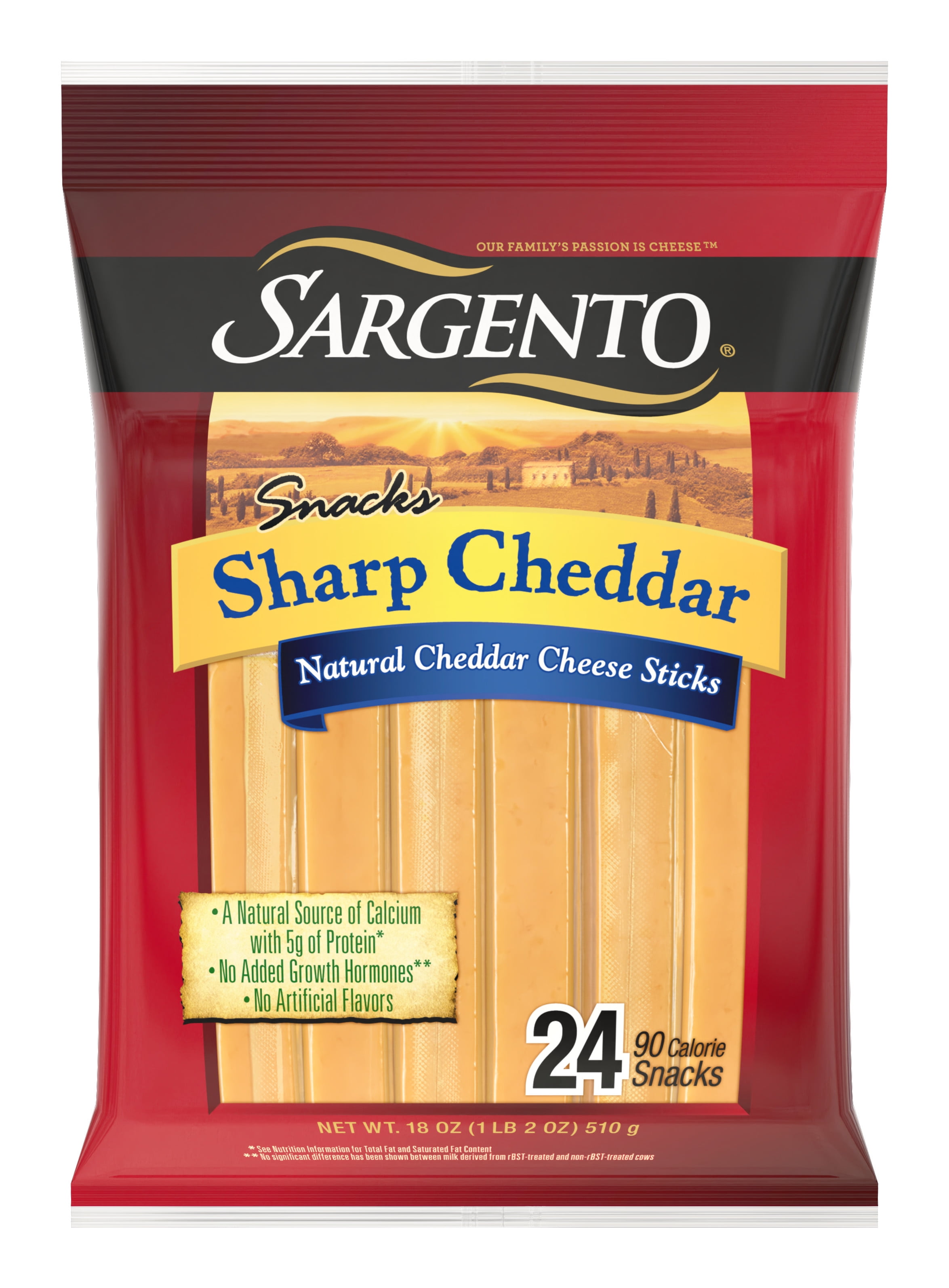 Sargento Sharp Cheddar Cheese Sticks, 18 Oz., 24 Count