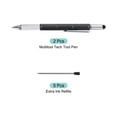 thumbnail image 3 of Unique Bargains 2pcs 6 in 1 Metal Multitool Tech Tool Pen Gifts for Men with Ballpoint Pen, Ruler, Screwdriver, Stylus, Refills, Black, 3 of 5