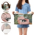 thumbnail image 5 of Yayeee Foldable Storage Basket for Shelves with Handles Set of 2 Waterproof Cloth Bins, Pink Sleeping Cat, 5 of 7
