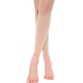 thumbnail image 5 of BWASD Women & Men 20-34mmHg Stock Footless Calf Thigh Length for Leg Splint Swelling Varicose Veins Beige XL Support Athletic Running Cycling, 5 of 7