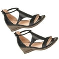 thumbnail image 1 of Guardurnaity Manténgase cómodo todo el día con estas elegantes y elegantes sandalias de mujer Sandalias de verano para mujer Calzado negro 35, 1 of 6