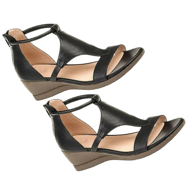 Guardurnaity Manténgase cómodo todo el día con estas elegantes y elegantes sandalias de mujer Sandalias de verano para mujer Calzado negro 35