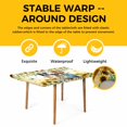 thumbnail image 4 of Spring Dog Table Cloths for 5 Foot Rectangle Tables, Sunflower Daisy Botanical Yellow Ombre Patio Waterproof Elastic Fitted Tablecloths, Washable Rectangular Table Cover for Camping, 4 of 8