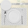 thumbnail image 3 of Ambesonne Black White Place Mats Set of 4, Geometric Square Shape, Standard Size, White Black, 3 of 6