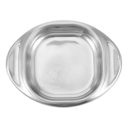 

1pc 304 Stainless Steel Seasoning Plate Condiment Storage Holder for Restaurant