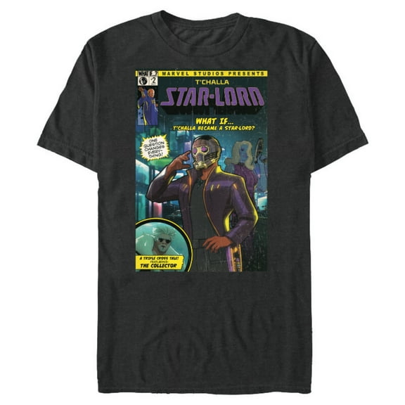 Marvel WHAT IF…? T’Challa became A Star-Lord Comic Cover Standard - Short Sleeve Blended T-Shirt for Adults – Customized-Dark Heather
