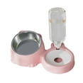 thumbnail image 3 of Cuencos para comida y agua para mascotas Juego de cuencos para comida y bebida desmontables para gatos rosa, 3 of 8