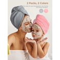 thumbnail image 4 of Hicober Toalla Para El Cabello De Microfibra, 2 Paquetes De Turbantes Para El Cabello Para Secar El Cabello Húmedo, Toallas Envolventes Para El Cabello Para Mujeres Con Cabello Rizado, Antiencrespamie, 4 of 5