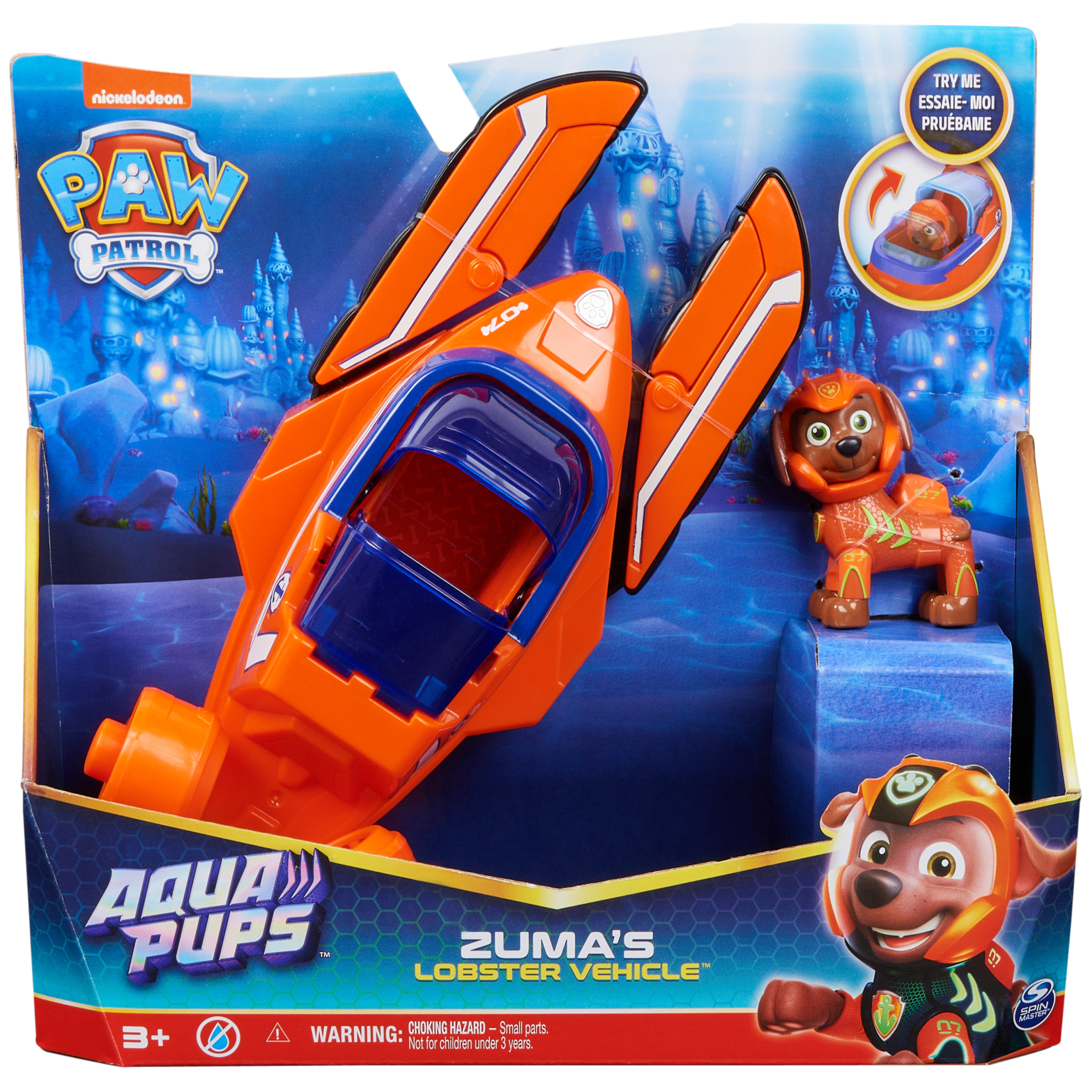 PAW Patrol Aqua Pups, Zuma Transforming Vehicle with Figure for Kids 3 and  up