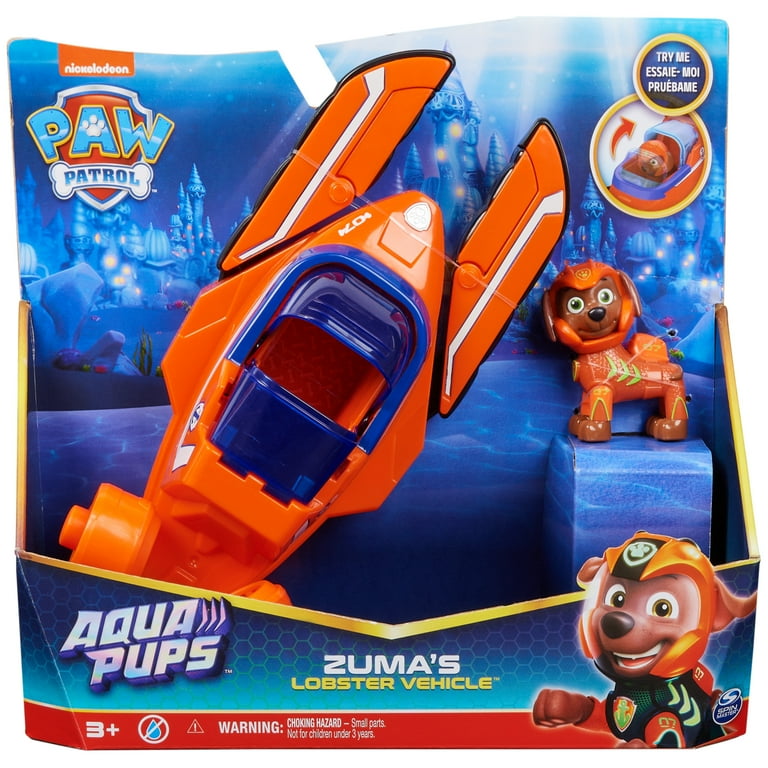 PAW Patrol Aqua Pups, Zuma Transforming Vehicle with Figure for