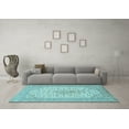 thumbnail image 3 of Ahgly Company Indoor Square Persian Light Blue Traditional Area Rugs, 8' Square, 3 of 4