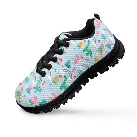 Uourmeti Cute Dinosaur Shoes for Boys Size 13 Little Kid Athletic Shoes Lace up Comfort School Sneakers Lightweight Slip on Trainer