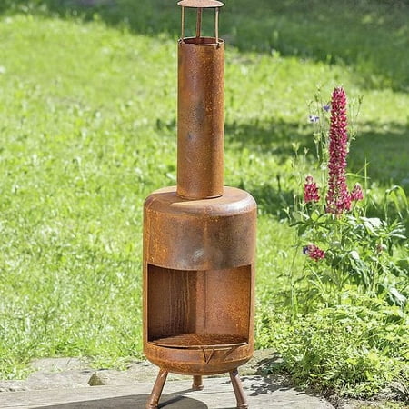 Whole House Worlds Garden Iron Wood Burning Chiminea
