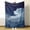 40x30inch(102cmx76cm), variant on 1pc Ultra-Soft Flannel Throw Blanket - Star-Filled Night Sky & Clouds Design in Navy Blue/Gray/, Single-Sided Printing, Plush Warmth for Couch, Bed, Camping, Office - Machine Washable All-Season Cozy