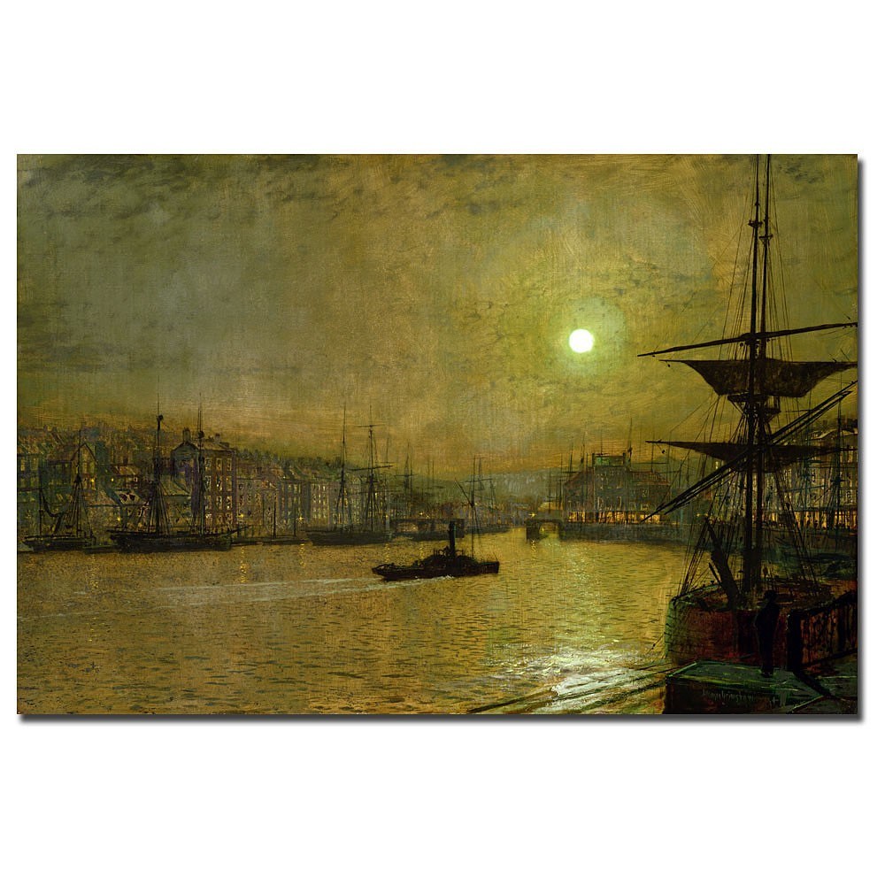 Trademark Art "Whitby" Canvas Art by John Atkinson Grimshaw