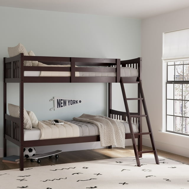Storkcraft Caribou Twin over Twin Bunk Bed, Espresso