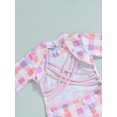 thumbnail image 6 of Bagilaanoe 1-5T Baby Girl One Piece Swimsuits Kids Rush Guard Swimshirts Quick Dry Long Sleeve Swim Shirt Toddler Swimwear Bathing Suit Ruffled Beachwear, 6 of 8