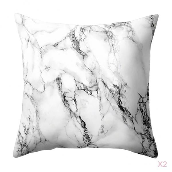 Juego de 2 de Almohada de Mármol, Funda de Almohada pa Sofá Que No Daña Piel, 18 X 18 " Sunnimix Fundas de cojines para sofá de coche