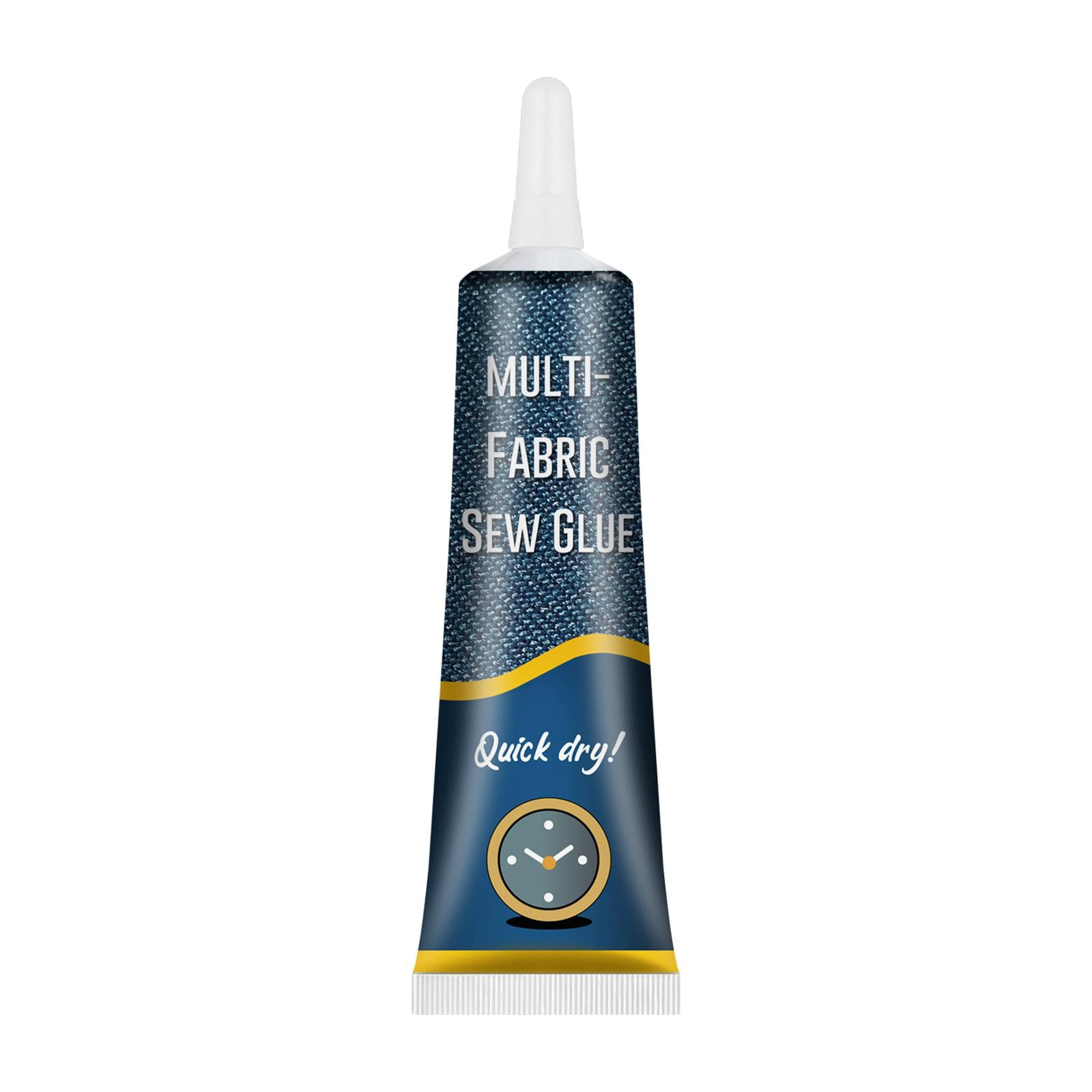 1.7oz Fabric Glue, No Irritation Multipurpose Sew Glue Liquid, DIY Hemming Fusion for Textile Leather Clothing Repair