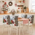 thumbnail image 2 of Christmas Barn Chair Covers Set of 4 Cow Snowman Christmas Tree Winter Chair Back Covers Stretch Removable Washable Slipcovers Protector for Dining Room Kitchen Party Decor, 2 of 5